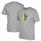 Men's Toronto Maple Leafs Gray Reebok Rainbow Pride Short Sleeve T-Shirt FengYun,baseball caps,new era cap wholesale,wholesale hats